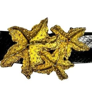 Vintage Mim iDi N 3 Starfish Belt Buckle and Belt 1989